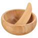 FOMIYES Clay Mask Bowl 1 Set Bamboo Mask Bowl Mini Wood Bowl Face Mask Bowl Beauty Silicone Bowl Wooden Masks Bowls Skincare Mixing Bowl Facemask Bowl Face Mud Bowl Cream Facial Mask