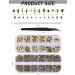 3120 Pcs Gold Crystal Nail Art Rhinestones Kit with Tweezers and Drill Pen - EBANKU - Buy Online on GoSupps.com