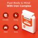 Iron Complex Supplement - 60 Vegan Capsules - Gentle Iron Bisglycinate - for Men and Women - with Vitamin C Folic Acid B2 and B12 - Made in The UK by Purolabs - Buy Online on GoSupps.com