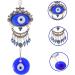 Alipis Blue Pendant Ornament Keychain Blue Home Decor Hamsa Wall Hanging Adornment Devil Eye Blue Eyes Car Blue 20X9CM - Buy Online on GoSupps.com