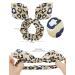 Bow Scrunchies Silk Hair Accessories for Girls and Women - Leopard Print Satin Scrunchie with Bunny Ears Bowknot - Jaciya Hair Ties Elastic Ponytail Holder - Buy Online on GoSupps.com