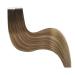 Ugeat Dark Brown Tape Extensions | Balayage Golden Brown Real Hair | 30 cm Remy Hair Extensions | 20 Pieces #4/10/16 - Buy Online on GoSupps.com