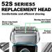 Buy 52S Electric Shaver Replacement Head | Compatible with Braun Series 5 5090 5190cc 5040 5140s & More | International Shipping Available - Buy Online on GoSupps.com