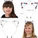 4th of July Glittery Cat Ears Headband with Patriotic Temporary Tattoos - Independence Day Costume Accessories - Buy Online on GoSupps.com