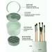 3 in 1 Silicone Makeup Brush Cleaner Bowl - Green | Brush Drying Rack & Storage for Brushes Sponges & Powder Puffs | Ideal Makeup Cleaning Tool - Buy Online on GoSupps.com