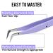 Fiber Tip Lash Tweezers - Professional Eyelash Extension Tool for Precision Work | Purple 90 Degree Volume Tweezers - Buy Online on GoSupps.com