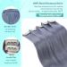 Runature Light Blue Real Hair Extensions - 40cm Clip-In Seamless Remy Hair 25g (Gray Blue) - 5pcs #LightBlue - Buy Online on GoSupps.com