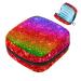 Multi-colored glitter rainbow glitter-napkin storage bag for women teenagers girls menstrual cup breastfeeding pillow holder
