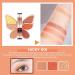 6 Colors Eyeshadow Palette | High Pigmented Matte Glitter Eye Makeup Long Lasting Waterproof | Waterproof Eye Makeup with Butterfly Shape Travel Size Lucky Koi Color - Buy Online on GoSupps.com