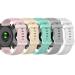 RuenTech Bands Compatible with Garmin Vivoactive 4S / Vivomove 3S Band Silicone Quick Release Straps 18MM Replacement Wristband (Pink/Beige/Teal/Orange/Sangria)