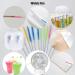FOREVERIE Tube Pipe Straws Cleaner Brush Green Set of 6 with High Density Nylon Bristles & Stainless Steel Handle & Hanging Loop Diameter 10 x Length 250 mm / 0.4 x 10 Inch Set of 6 Green 10 - Buy Online on GoSupps.com