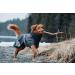 Hurtta Monsoon Dog Raincoat - Waterproof Jacket for Dogs Black 45 cm (18 in) with Reflectors - International Shipping Available - Buy Online on GoSupps.com