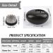 WANDIC Round Flower Frog & Ceramic Flower Pot Set - Shiny Black Pebble - Ikebana Floral Arrangement Supplies for Home and Office Decoration - Buy Online on GoSupps.com
