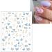 JMEOWIO 9 Sheets Spring Flower Nail Art Stickers Decals Self-Adhesive Colorful Summer Floral Nail Supplies Nail Art Design Decoration Accessories - Buy Online on GoSupps.com