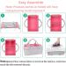 Baby Diaper Caddy Organizer - Large Nursery Storage Bin for Girl/Boy Portable Tote Bag for Changing Table and Car Baby Shower Gift/Newborn Essential Pink - Buy Online on GoSupps.com
