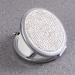 LALAFINA Women's Bling Compact Mirror - Double-Sided Rhinestone Makeup Mirror for Travel and Daily Use | White Round Folding Cosmetic Mirror - Buy Online on GoSupps.com