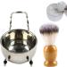 Premium Men's Razor Brush Set - Wooden Handle Shaving Brush Stainless Steel Bowl & Stand | Perfect Grooming Gift - Buy Online on GoSupps.com