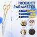 Jason 7.5 Curved Chunker Scissors for Dogs - Professional 19 Teeth Downward Bent Scissors Japanese 440C Edel Steel Symmetrical Handle - Buy Online on GoSupps.com