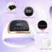 268W UV LED Nail Lamp for Gel Nails | Automatic Sensor, 4 Timer Settings, Large LCD Touch Screen | Professional Nail Art DIY Tool for Beginners | Home Salon Use - White - Buy Online on GoSupps.com