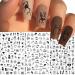 Bad Girls Nail Art Stickers - 3D Self Adhesive Black White Designs for DIY Manicure - Sexy Flower Love Charms for Women and Girls - 8 Sheets - Buy Online on GoSupps.com