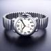 SHMIOU English Talking Watch for Visually Impaired, Elderly Men & Women - Expansion Band Quartz with Alarm, White Dial & Silver Frame - Buy Online on GoSupps.com