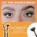 Eyelash Brush Eyebrow Brush Scalloped Brush Folded Eyeliner Brush Makeup Tool Brush Set Professional Eye Makeup Tools (3) - Buy Online on GoSupps.com