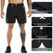MIER Men's Running Shorts 7- Quick Dry Gym Athletic Workout Shorts- Black Medium- Zipper Pockets - Buy Online on GoSupps.com