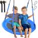 Trekassy 700lbs 40" Round Tree Swing with Handles for Kids Adults 900D Oxford Waterproof 2pcs Tree Hanging Straps