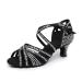 Rosefinch women Latin-dance-street shoes soft underside modern pole dance ballroom high-time shoes Latin shoes for girls and women 5/7cm paragraph 34-41eu 39 EU black 5cm paragraph