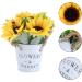 HOMSFOU 1pc Simulated Sunflower Faux Potted Plants Flower in Indoor Planters Sunflower Flower Pot Artificial Household Decor Jug Vase Sunflower Bonsai Decor Iron Plastic Twine Flowers Chic Yellow 20x11cm - Buy Online on GoSupps.com