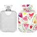 NAANLE Colorful Watermelon Heat Bottle - 1L Transparent Hot Water Bottle for Pain Relief Bed Hand & Feet - Perfect for Heat & Cold Therapy - Buy Online on GoSupps.com