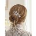 Unicra Gold Leaf Bride Wedding Hair Comb with Crystals and Pearls - Bridal Headpiece for Women and Girls - Buy Online on GoSupps.com