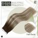 Runature Ombre Tape-In Extensions - Real Hair Brown & Blonde 55cm 20 Pieces #3/8/25 Remy Quality - Buy Online on GoSupps.com