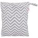Damero 2pcs Travel Wet/Dry Bag Organizer with Two Zippered Pockets - Reusable for Cloth Diapers, Pumping Parts, Swimsuits, & Gym - Gray Chevron - Buy Online on GoSupps.com
