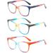 Shop Cat-Eye Blue Light Blocking Reading Glasses for Men & Women - Lightweight 3-Pack in Brown Blue & Red - Magnifying Eyeglasses 2.0x - Buy Online on GoSupps.com