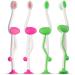 Kids Toothbrushes 4 Pack Safari Toddler Toothbrush Age 2+ Toothbrush for Kids Toothbrush Kids Childrens Toothbrush Tooth Brush Toddler Tooth Brush Kid Travel Toothbrush for Toddlers (Flamingo) 4 Pack Flamingo