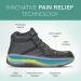 Orthofeet Men's Orthopedic Boots for Plantar Fasciitis Relief - Arch Support, Cushioned Sole, Wide Widths | Highline 15 Wide Black - Buy Online on GoSupps.com