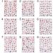 Valentine Gift Rose Lip Manicure 3D Nail Decor Lover Heart Nail Stickers Adhesive Decals(1) Style 01 - Buy Online on GoSupps.com