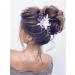 IYOU Flower Wedding Hair Comb Pink Crystal Hair Accessories Leaf Pearl Prom Bridal Headpiece for Women - Buy Online on GoSupps.com
