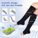 Bropite Compression Socks with Zipper - 2 Pairs Calf Height Open Toe XXL C - Black/Nude | International Shipping - Buy Online on GoSupps.com