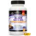 Black Seed Oil Liquid Softgel Capsules (60 Day Supply), 1000mg Cold-Pressed Black Cumin Seed Oil with Vitamin E for Liver Support, Vegan Hair Skin Vitamins Supplement, Non-GMO, Gluten-Free, 120 Count