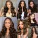 Buy 6# Dark Brown Lace Front Wig for Drag Queens & Women - High Temperature Synthetic Hair Natural Hairline 55.9 cm - Perfect for Parties & Weddings - Buy Online on GoSupps.com