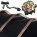 Kosotody 20 Sheets Flower Wrapping Paper Waterproof Florist Bouquet with Ribbon for Bouquets DIY Crafts Packaging Bouquet 22.8x22.8 inch (Black)