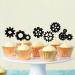 Ercadio 24 Pack Robot Gears Cupcake Toppers Black Cartoon Robot Gears Cupcake Toppers Picks Robot Gear Happy Birthday Cake Decor for Robot Theme Boys Birthday Baby Shower Party Supplies Pattern 4 - Buy Online on GoSupps.com