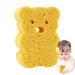 Toddler Bath Sponge | Soft Baby Body Wash Scrubber Wood Pulp Sponge - Shower Sponge Dead Skin Remover Cute Shower Brush Bath Supplies for Toddler Kids Baby Orange