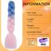 60cm Ombre Braiding Hair Extensions - Jumbo Braids for Crochet Light Blue to Light Pink 2-4 Tones - Buy Online on GoSupps.com