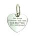 Custom Engraved Stainless Steel Heart Pet ID Tag with Rhinestones - Personalized Cat Dog Jewelry - Buy Online on GoSupps.com