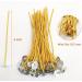 Nuozme 6 Cotton Candle Wicks Pre-Waxed with 100% Beeswax - 50 Pieces, Includes 60 Wick Stickers and 5 Wooden Wick Centering Devices - Ideal for DIY Candle Making - Buy Online on GoSupps.com