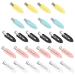 ZEVONDA 26 PCS No Crease Hair Clips - No Bend Hair Clips Makeup Hair Clips Hair Styling Clips Hairdressing Hairpins for Girls Women (Black White Pink Yellow Blue) Black*6 + White*6 + Pink*6 + Yellow*4 + Blue*4