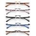 VVDQELLA 5 SPACK READ GLASS FILTER Glasses Frameless Anti-Blue Computer Glasses PC Gaming Blueight Filter UV Blue Light Blasses 1.25 5PC 1.25 x